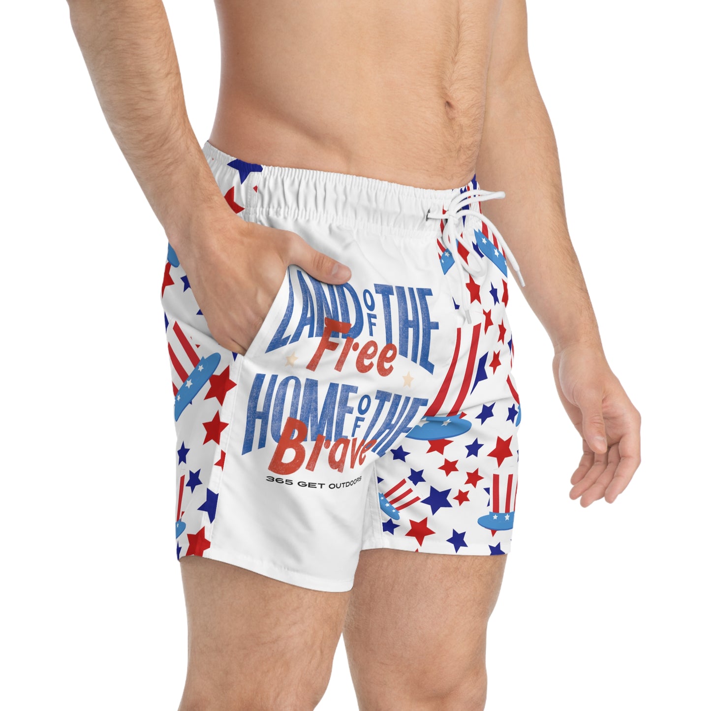 Men's 4th of July Swim Trunks