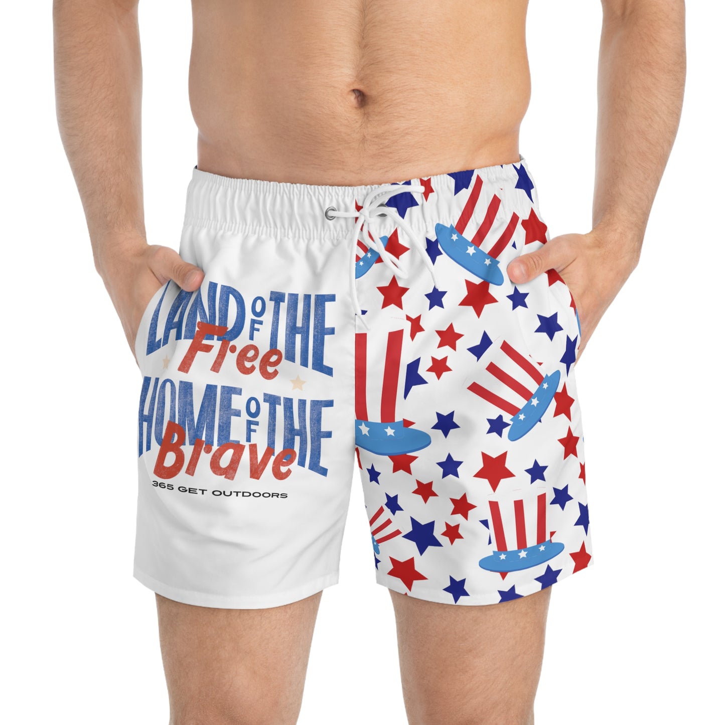 Men's 4th of July Swim Trunks